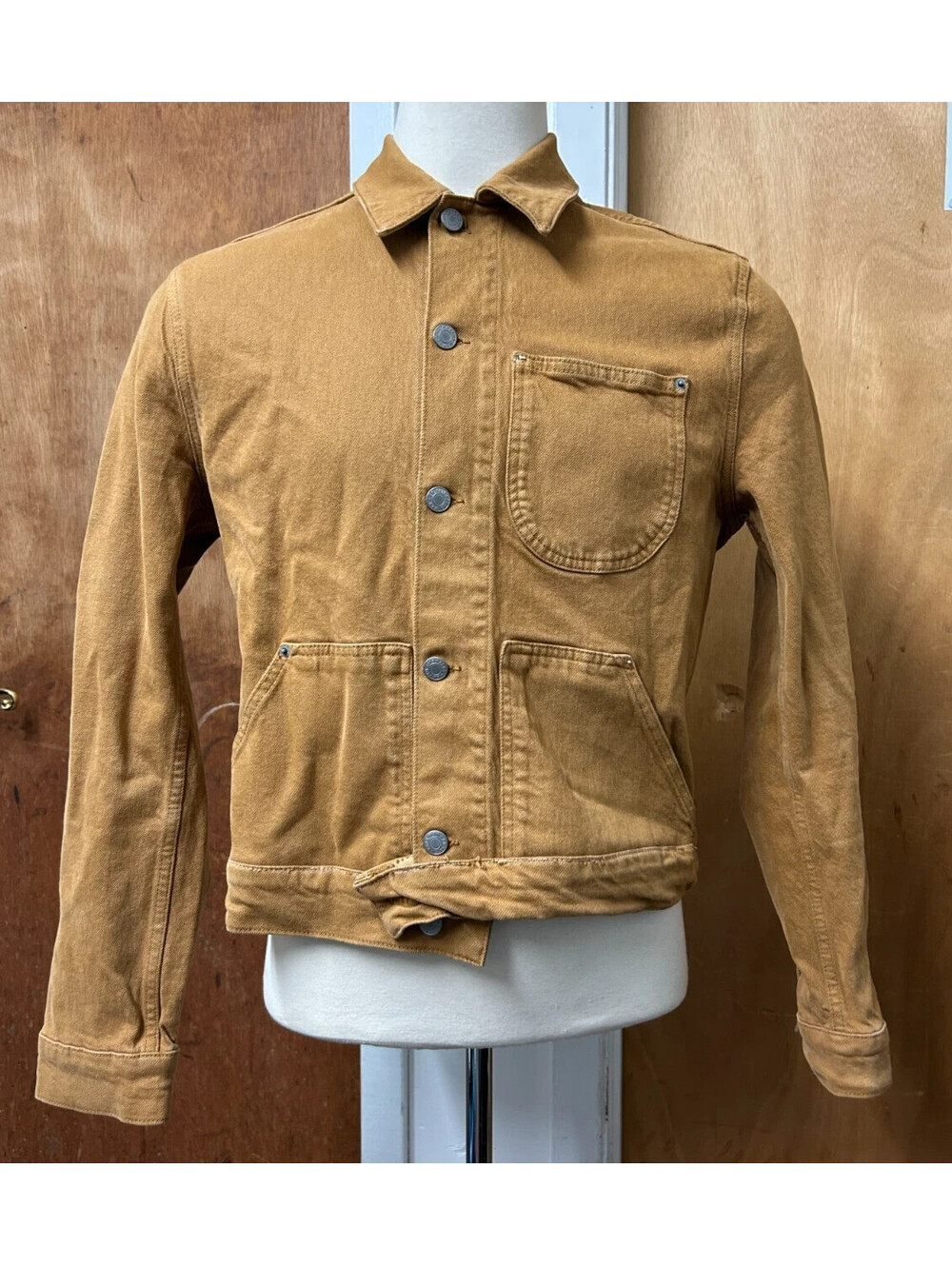 Vintage Zara Untagged Brown Denim Button Up Jacket
